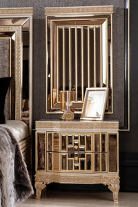 Amatis Cream Nightstand - Ali Guler Furniture