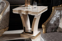 Amatis Cream Side Table - Ali Guler Furniture