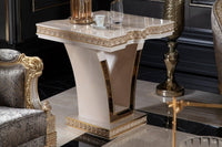 Amatis Cream Side Table - Ali Guler Furniture
