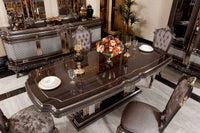 Sirius dining table detail - mirror pedestal with quilted diamond inserts | Ali Guler Furniture