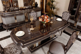 Sirius dining table detail - mirror pedestal with quilted diamond inserts | Ali Guler Furniture