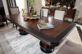 Milano 90" Wood Dining Table detail view - premium Turkish craftsmanship | Ali Guler Furniture