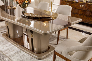 Aden Dining Table alternate view - solid beechwood with premium finish dining table | Ali Guler Furniture