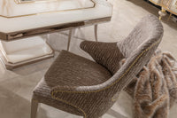Zeta Dining Chair alternate view - beechwood frame with premium fabric dining chair | Ali Guler Furniture