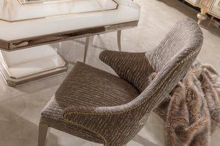 Zeta Dining Chair alternate view - beechwood frame with premium fabric dining chair | Ali Guler Furniture