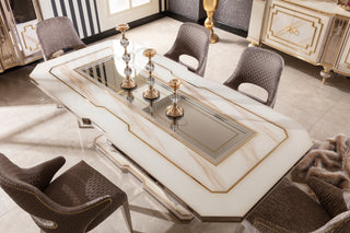 Zeta Dining Table in room setting - luxury furniture Houston | Ali Guler Furniture