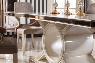 Zeta Dining Table alternate view - solid beechwood with premium finish dining table | Ali Guler Furniture