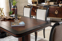 Milano 90" Wood Dining Table in room setting - luxury furniture Houston | Ali Guler Furniture