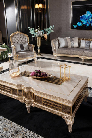 Amatis Cream Coffee Table - Ali Guler Furniture
