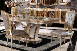 Savoy Gold Leaf Dining Chair - luxury dining chair handcrafted in Türkiye | Ali Guler Furniture