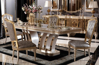 Savoy Gold Leaf Dining Chair detail view - premium Turkish craftsmanship | Ali Guler Furniture