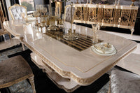 Savoy Gold Leaf Dining Table - luxury dining table handcrafted in Türkiye | Ali Guler Furniture