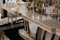Savoy Gold Leaf Dining Table alternate view - solid beechwood with premium finish dining table | Ali Guler Furniture