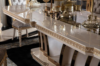 Savoy Gold Leaf Dining Table alternate view - solid beechwood with premium finish dining table | Ali Guler Furniture