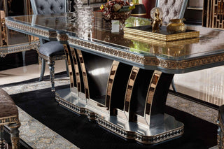 Savoy Dining Table in room setting - luxury furniture Houston | Ali Guler Furniture