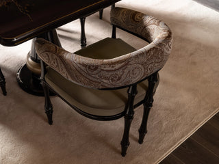 Ashford paisley upholstered dining head chair