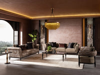 Ashford paisley sofa with cocktail table