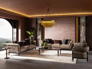 Ashford paisley sofa with cocktail table