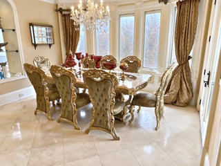 Asya Dining Set in a client's home after delivery