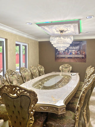 Asya Dining Set in a client's home after delivery