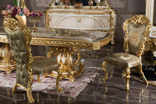 Asya Dining Table in room setting - luxury furniture Houston | Ali Guler Furniture