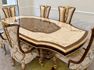 Aybars Dining Set in a client's home after delivery