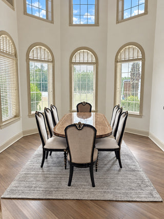 Ayman Dining Set in a client's home after delivery