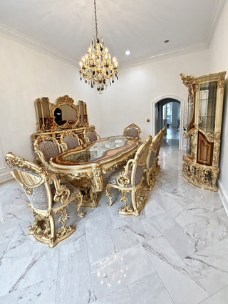 Barbaros Dining Set in a client's home after delivery