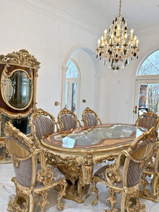 Barbaros Dining Set in a client's home after delivery