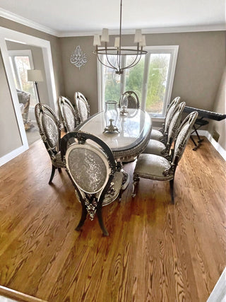 Gloria Dining Set in a client's home after delivery