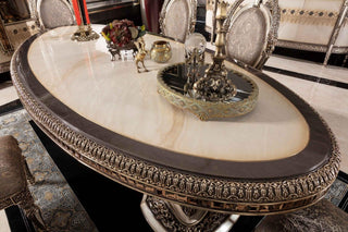 Gloria Dining Table in room setting - luxury furniture Houston | Ali Guler Furniture