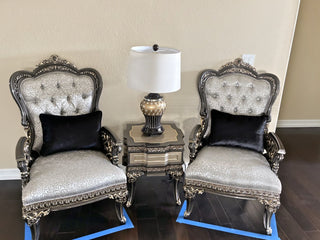 Huma Armchair in a client's home after delivery