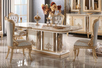 Huma Cream Dining Table - luxury dining table handcrafted in Türkiye | Ali Guler Furniture