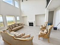 Huma Cream Sofa in a client's home after delivery