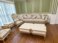 Huma Cream Sofa in a client's home after delivery