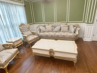 Huma Cream Sofa in a client's home after delivery