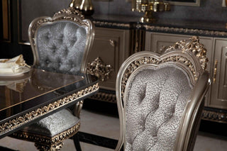 Huma Dining Chair alternate view - beechwood frame with premium fabric dining chair | Ali Guler Furniture