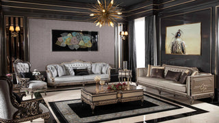 Huma living room set handcrafted in Turkiye - Ali Guler Furniture Houston showroom
