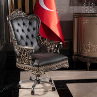 Huma Office Desk Chair - luxury executive desk handcrafted in Türkiye | Ali Guler Furniture