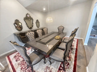 Karina Dining Set in a client's home after delivery