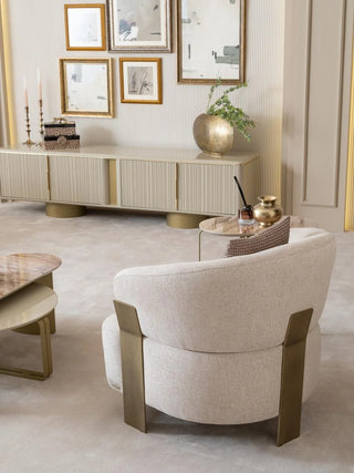 Lucca curved contemporary armchair