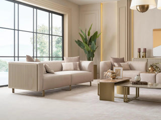 Lucca sofa with fluted side panel detail