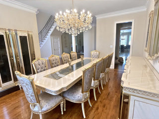 Real client home — Savoy Gold Leaf Dining Set