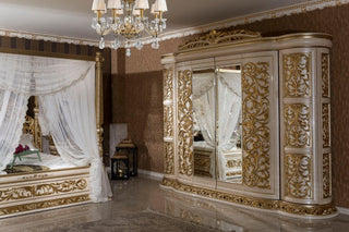 Sultan Cream Wardrobe - Ali Guler Furniture