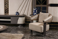 Tivoli accent armchair with espresso legs