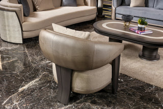Tivoli Barrel Armchair beside the Tivoli sofas
