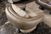 Tivoli Barrel Armchair shagreen-texture shell from above