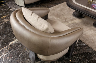 Tivoli Barrel Armchair shagreen-texture shell from above