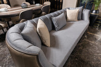Tivoli Channel-Back Sofa side view showing channel tufting