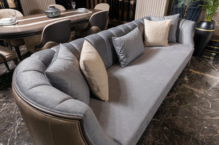 Tivoli Channel-Back Sofa side view showing channel tufting